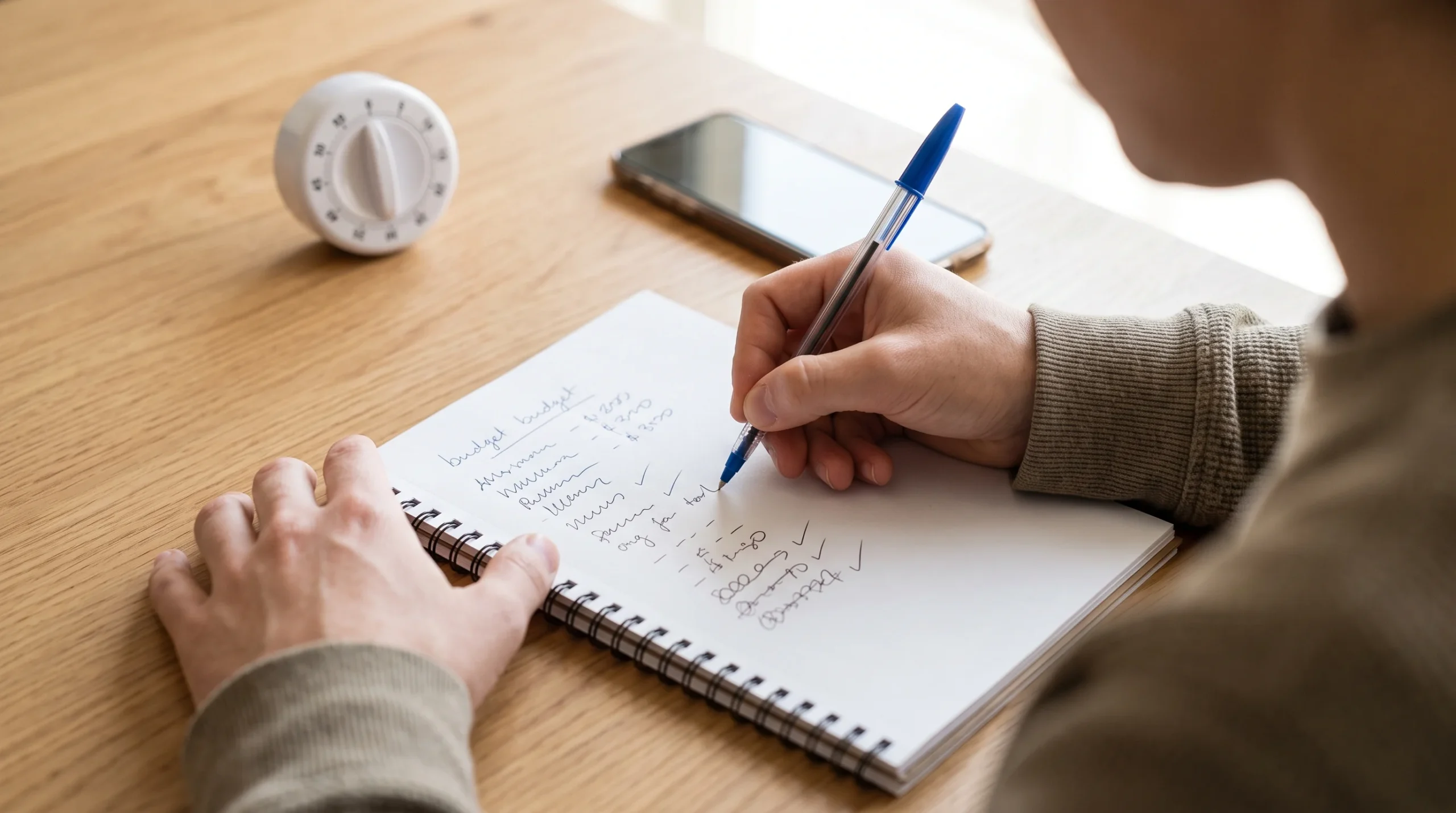 Hands setting a budget and timer before playing online table games